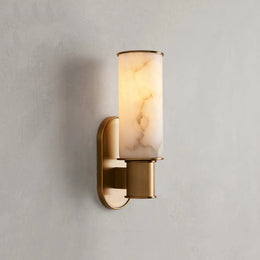 Harlin Sconce in Alabaster Brass