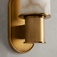 Harlin Sconce in Alabaster Brass