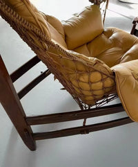 Jangada Lounge Chair & Ottoman – Premium Wood & Leather Design