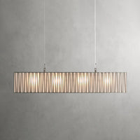 Jeunet Rectangular Chandelier in Nickel