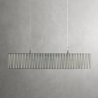 Jeunet Rectangular Chandelier in Nickel