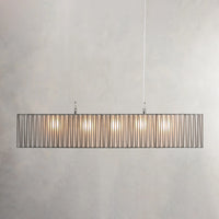 Jeunet Rectangular Chandelier in Nickel