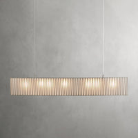 Jeunet Rectangular Chandelier in Nickel