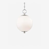 Kikki Aged Brass Opal Glass Globe Pendant