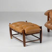 Leather Arm Chair without Ottoman - Mid Century Chair for Stylish Living Room Seating