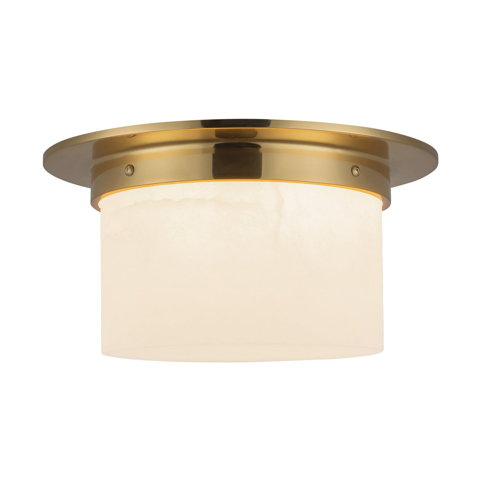 Linden Alabaster Two-Light Flush Mount