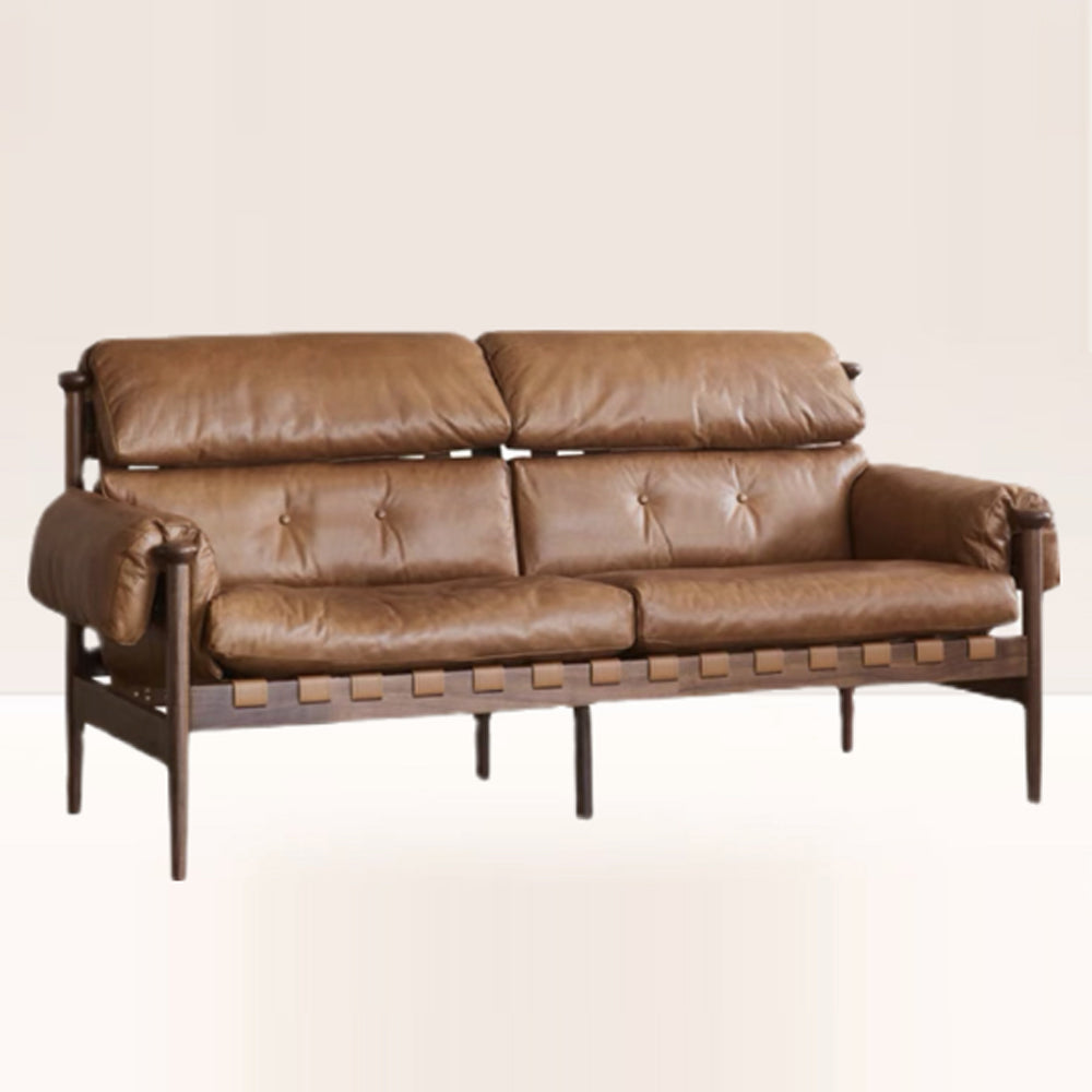 Ash Wood Loveseat Sofa image 1