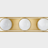Lyra Aged Brass Globe Vanity Sconce