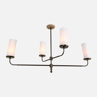 Marlowe Linen Shade Linear Chandelier