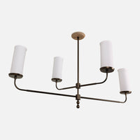 Marlowe Linen Shade Linear Chandelier