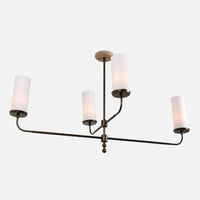 Marlowe Linen Shade Linear Chandelier