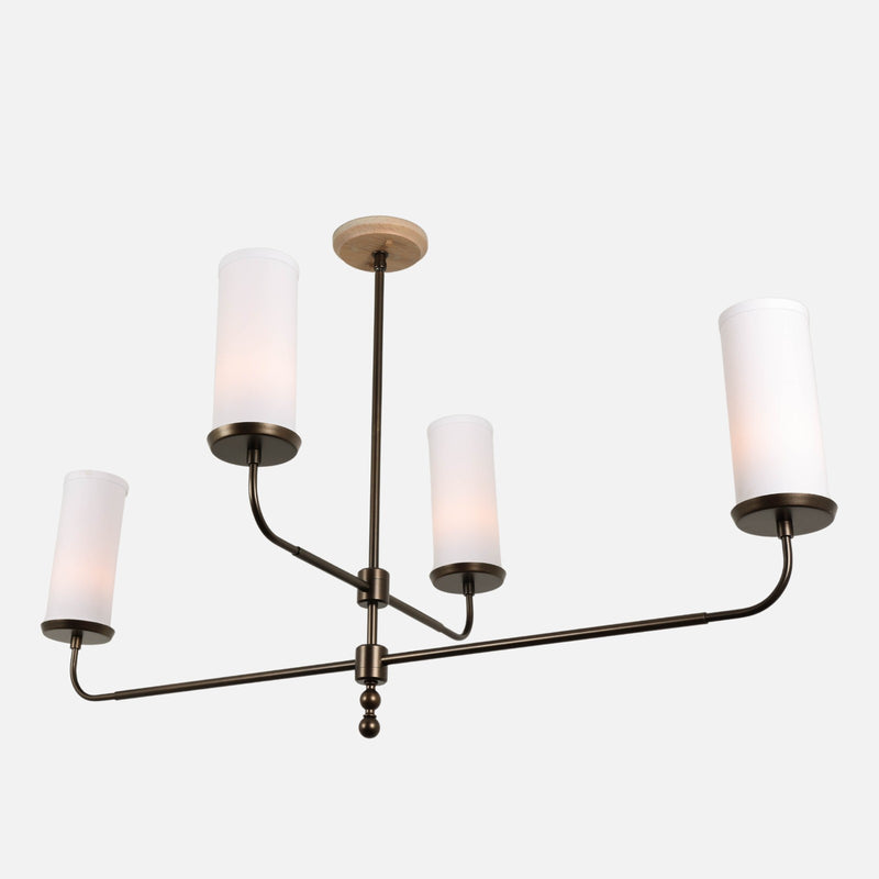 Marlowe Linen Shade Linear Chandelier