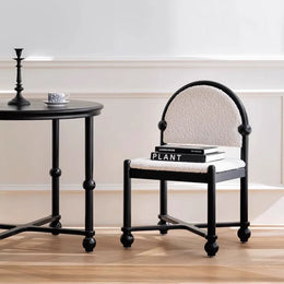 White Accent Chair - Mid Modern Furniture Upholstered Dining Chairs for Stylish Homes