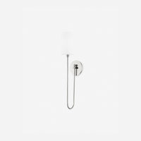 Midford Aged Brass White Linen Wall Sconce