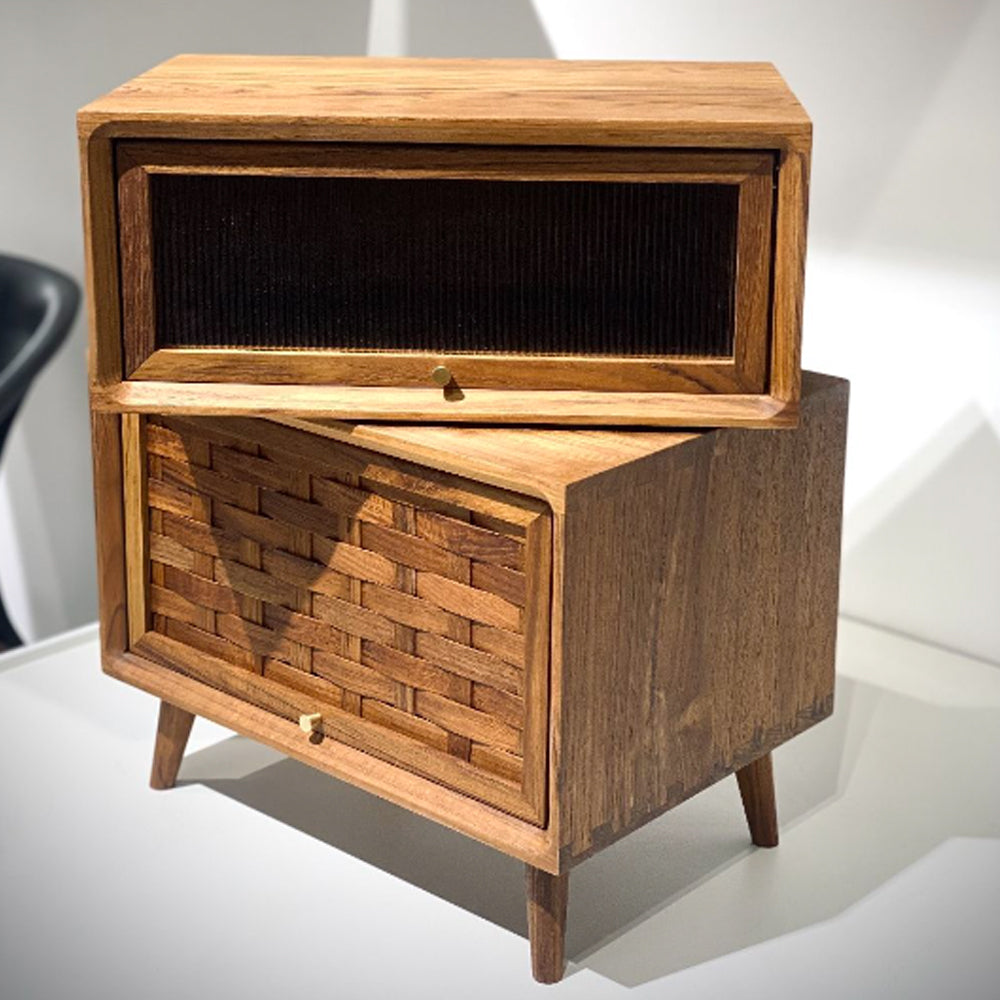 Teak Wood Nightstand image 1