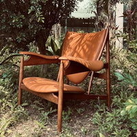 Modern Living Room Chairs Leather & Wood Chieftain Chair Outdoor Lounge Chair