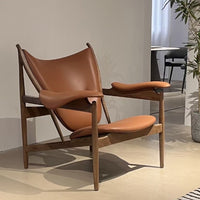 Modern Living Room Chairs Leather & Wood Chieftain Chair Outdoor Lounge Chair