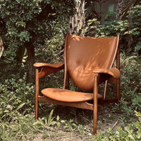 Modern Living Room Chairs Leather & Wood Chieftain Chair Outdoor Lounge Chair