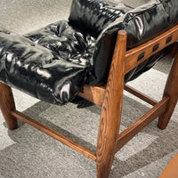 Leather Arm Chair without Ottoman - Mid Century Chair for Stylish Living Room Seating