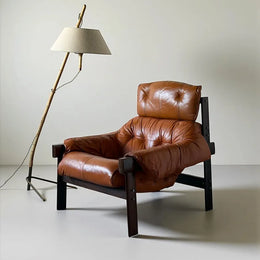 Mp-41 Lounge Chair Mid Century Modern Leather Accent Chair