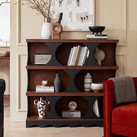 Open Bookshelf & Etagere Bookcase - Mid Century Modern Bookcase for Elegant Storage