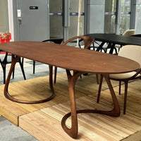 Oval Dining Table – Rustic Farmhouse Table for Dining Spaces
