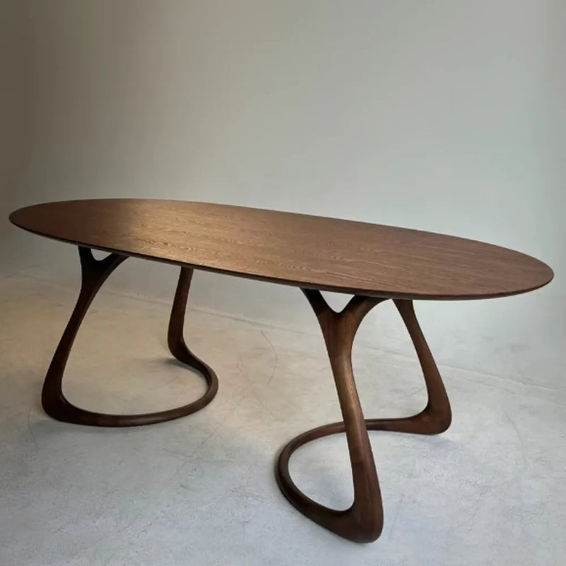 Oval Dining Table – Rustic Farmhouse Table for Dining Spaces