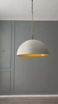 Watley Dome Pendant in White