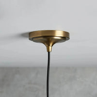 Recycled Metal Dome Pendant Brass
