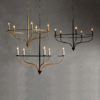 Rosalind Rattan Chandelier in Black