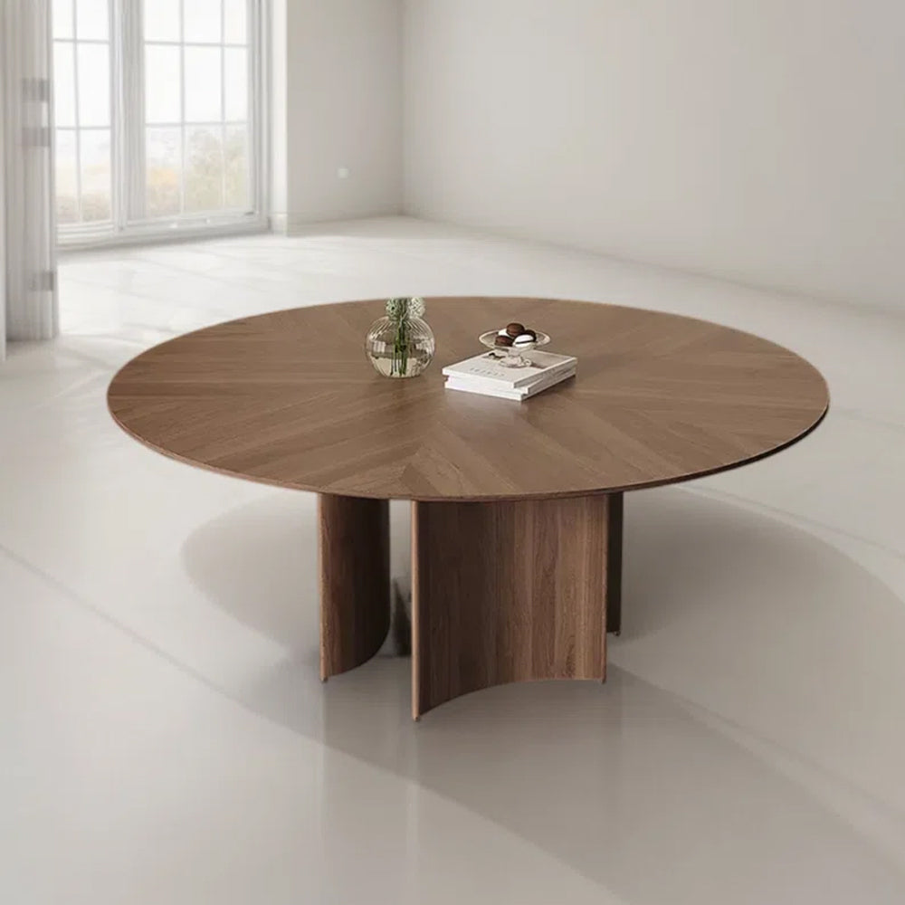 Round Dining Table for 4 - Stylish Farm House Table for Modern and Rustic Dining Rooms