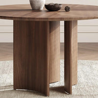 Round Dining Table for 4 - Stylish Farm House Table for Modern and Rustic Dining Rooms