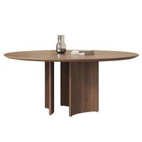 Round Dining Table for 4 - Stylish Farm House Table for Modern and Rustic Dining Rooms