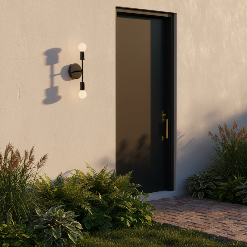 Outdoor tile — Black Wall Sconce