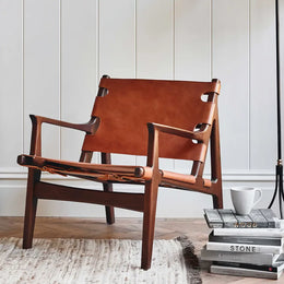 Sagrada Chair, Chestnut Leather Premium Lounge Chair