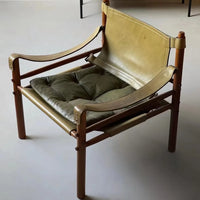 Wooden Outdoor Furniture - Brown Leather Chair & Sirocco Safari Chair for Elegant Outdoor Spaces