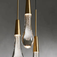 Soltaire Cluster Pendant Brass