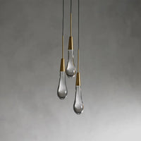 Soltaire Cluster Pendant Brass