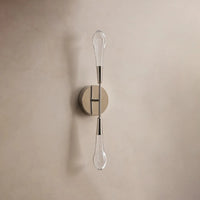 Soltaire Double Sconce Nickel