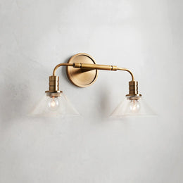 Theron Double Sconce Clear