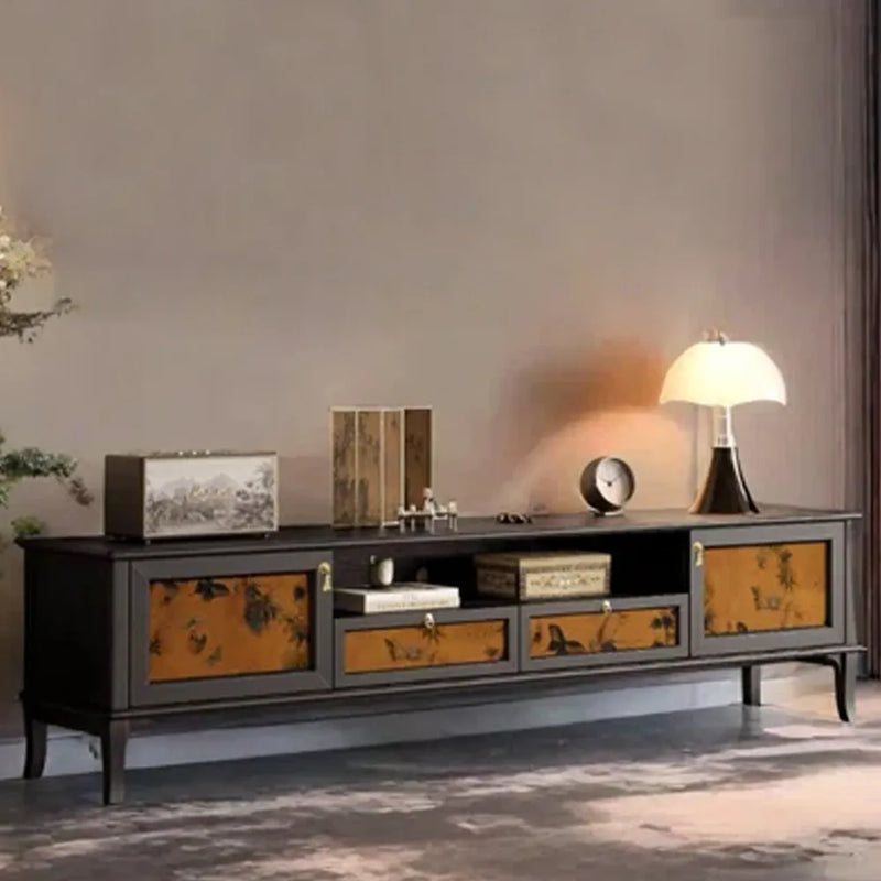 TV Stand with Drawers - Stylish Solid Wood TV Stand for Modern Living Room Storage