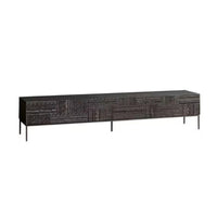 Black TV Stand with Storage - Accent Cabinet with Drawers for Living Room