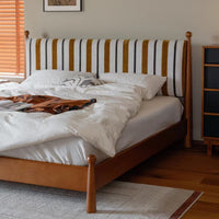 Solid Wood Upholstered Bed Frame image 2