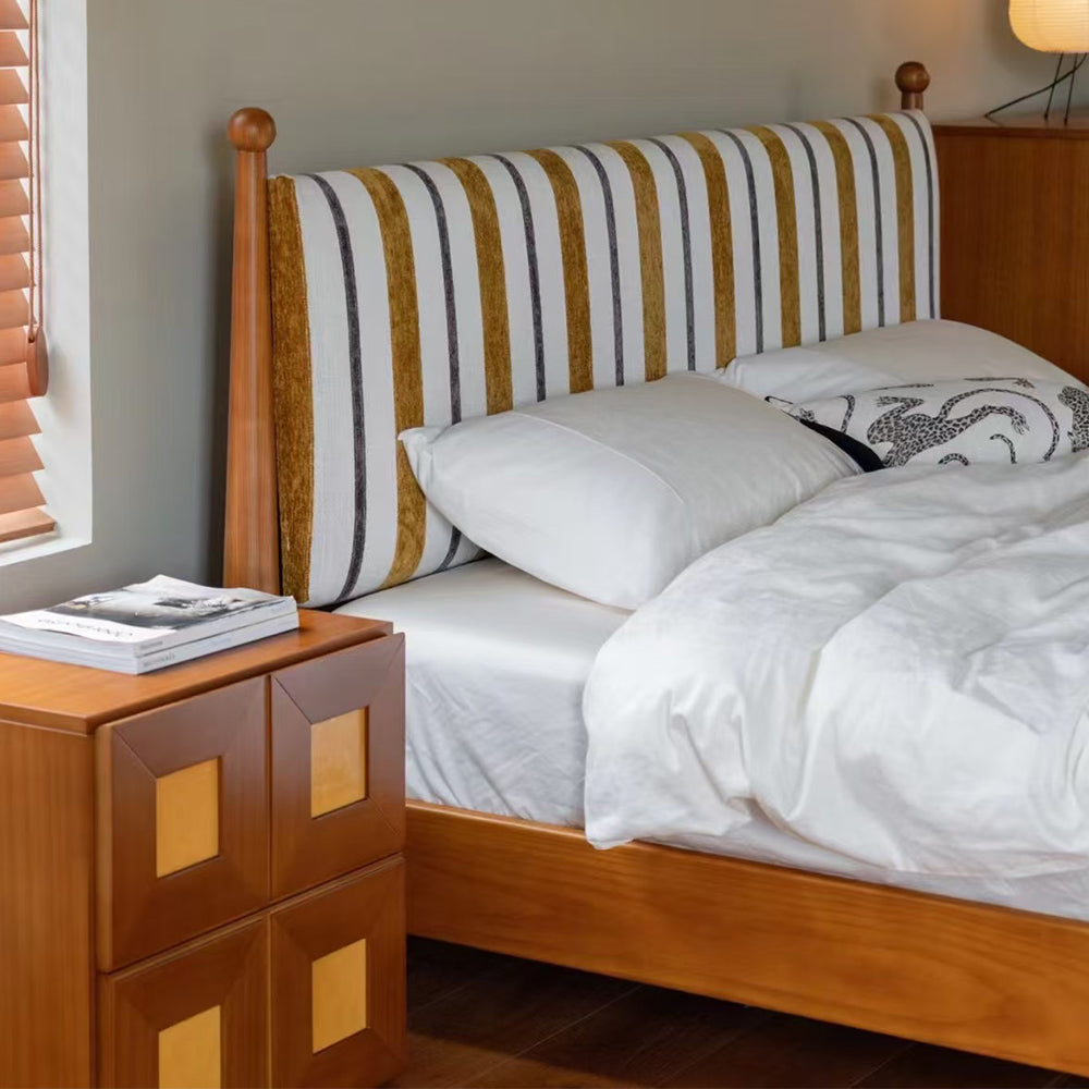 Solid Wood Upholstered Bed Frame image 3