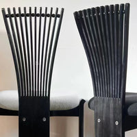 Vintage Dining Chair - French Country Furniture Black Accent Chair for Home & Dining