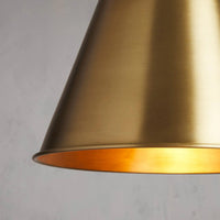 Watley Cone Pendant Brass