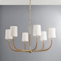 webson linen drum chandelier detail