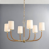 webson linen drum chandelier detail