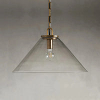 Wescott Cone Pendant with Chain Brass