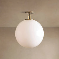Wescott Globe Flush Mount Brass Milk
